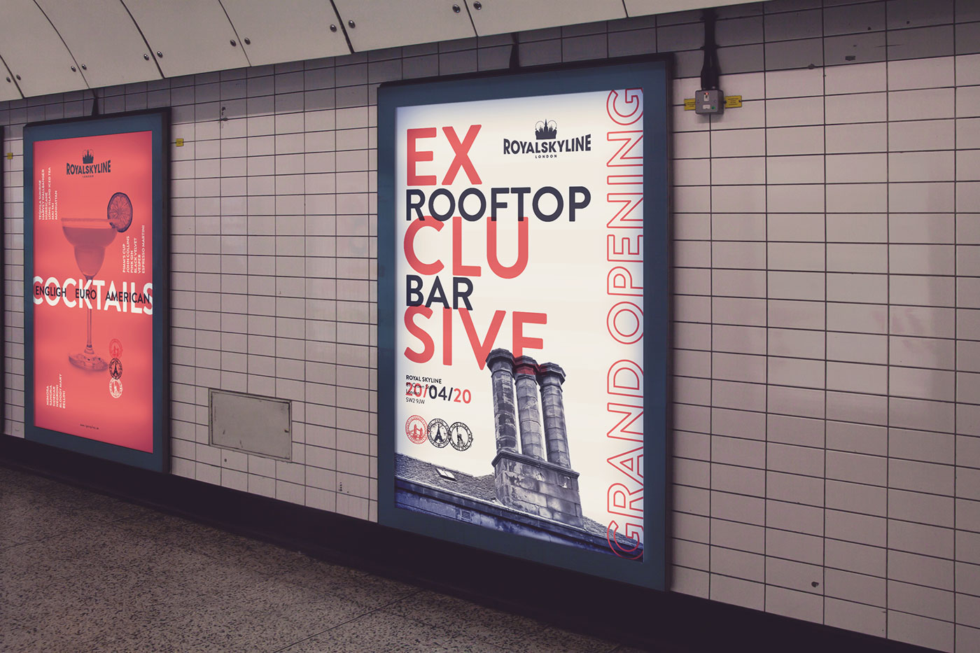 Rooftop Bar Branding Poster Design