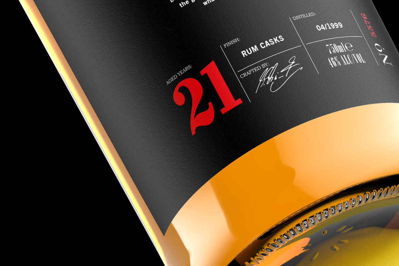 Whiskey Bottle Label Design