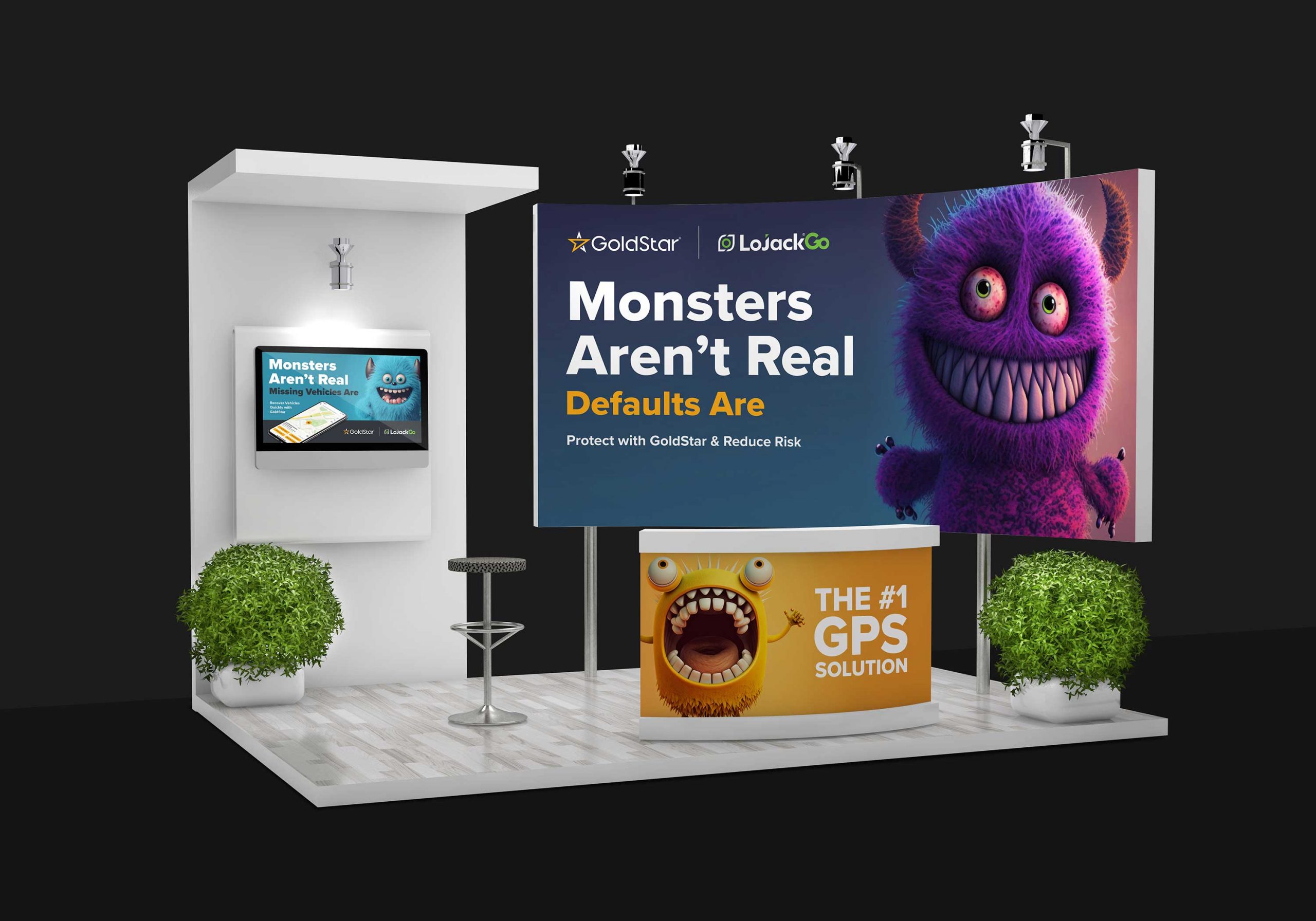 Monsters campaign trade show design